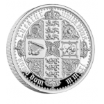 UK Gothic Crown Quartered Arms 2021 - 2 oz Prata Proof 